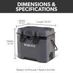Igloo, Trailmate 25 Qt Cooler, Carbonite