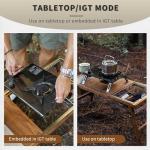 Naturehike Camping Gas Stove for IGT Table, Folding Isobutane Stove with Carry Bag, Portable Camp Stove for Outdoor Car Camping Cooking Tailgating