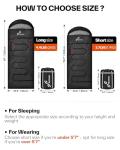 Sportneer Sleeping Bag - Wearable for Adults & Kids with Arm Zipper Holes in Cold & Warm Weather, Waterproof Portable Sleeping Bag for Camping, Hiking, Backpacking, Outdoor Travel