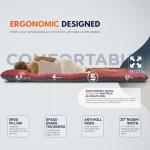 ZOOOBELIVES Camping Sleeping Pad with Built-in Pump & Pillow, 5-Inch Thick, 27-Inch Wide, Ultralight Inflatable Camp Mat with Snap Buttons, Compact for Hiking Backpacking and Travel - Airlite1901