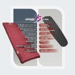 ZOOOBELIVES Camping Sleeping Pad with Built-in Pump & Pillow, 5-Inch Thick, 27-Inch Wide, Ultralight Inflatable Camp Mat with Snap Buttons, Compact for Hiking Backpacking and Travel - Airlite1901