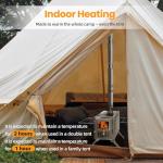 TOUNTO Wood Burning Stove,Portable Camping Stove with Chimney Pipes,Front Window，Side Racks,Mini Wood Stove for Outside Tent,Cookout,Truck Travel and inside Woodcutter's Cottage