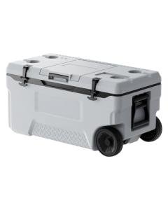 VEVOR Portable Cooler, 74 QT Wheeled Cooler with Ice Retention, Heavy-Duty Handles and Cup Holder, Lightweight Rigid Material, Suitable for Family Picnics and Long Trips