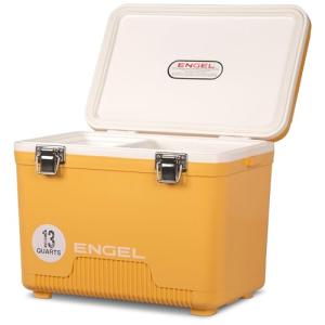 Engel UC13 13qt Leak-Proof, Air Tight, Drybox Cooler and Small Hard Shell Lunchbox for Men and Women in Iced Mango