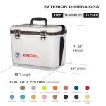 Engel UC13 13qt Leak-Proof, Air Tight, Drybox Cooler and Small Hard Shell Lunchbox for Men and Women in Iced Mango