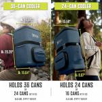 Ninja | Backpack Cooler | FrostVault Go 24 Can Soft Cooler | Leakproof Zipper with Built in Can Opener, 2 Ice Packs & Dry Storage Drawer | for Hiking, Camping & More | Lakeshore Blue | FF124NV