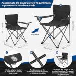 WEIDIORME 2 Pack Lightweight Camping Chairs, 300LBS Heavy-Duty Portable Folding Chairs with Carry Bag, Compact Design for Camping, Beach, Picnics, and Outdoor Event