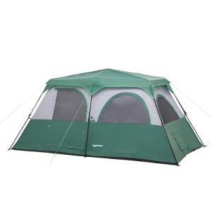 Amazon Basics 8-Person Instant Camping Tent with Rainfly, Weather-Resistant, Quick Setup, Room Divider Excluded