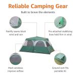 Amazon Basics 8-Person Instant Camping Tent with Rainfly, Weather-Resistant, Quick Setup, Room Divider Excluded