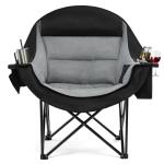 apollo walker Oversized Camping Chair - Extra Wide Heavy Duty 500lbs Camping Chairs for Adults with Cup Holder & Cooler Bag, Folding Lawn Chair for Outdoor, Beach, Park