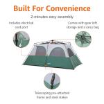 Amazon Basics 8-Person Instant Camping Tent with Rainfly, Weather-Resistant, Quick Setup, Room Divider Excluded