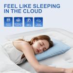 TANSTRIDER Queen Air Mattress with Built in Pump,18" Raised Blow up Air Bed,3 Mins Quick Self-Inflation/Deflation, Inflatable Mattress for Camping/Home/Guests/Travel (Navy)