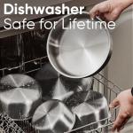 CAROTE Pots and Pans Set, Stainless Steel Cookware Set Detachable Handle, 9pcs Induction Kitchen Cookware Sets with Removable Handle, RV Cookware Set, Oven Safe