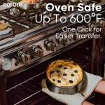 CAROTE Pots and Pans Set, Stainless Steel Cookware Set Detachable Handle, 9pcs Induction Kitchen Cookware Sets with Removable Handle, RV Cookware Set, Oven Safe