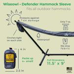 Wise Owl Outfitters Hammock Sleeve - Snakeskin Defender Camping Hammock Cover for Rain - Universal, Waterproof Protection for Rain Fly, Tarps and Camping Gear