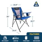 GCI Outdoor Comfort Pro Chair, Heathered Pewter Gray