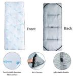 Gehannah Thick Camping Sleeping Pad, Soft Comfortable Microfiber Camping Cot Pads for Adults, Lightweight Foldable Sleeping mats for Traveling Hiking Backpacking Traveling (Light Blue)