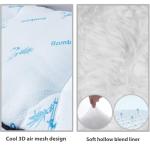 Gehannah Thick Camping Sleeping Pad, Soft Comfortable Microfiber Camping Cot Pads for Adults, Lightweight Foldable Sleeping mats for Traveling Hiking Backpacking Traveling (Light Blue)