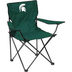 Logo Brands NCAA Michigan State Spartans Quad Chair, Unisex Adult Chair with One Cup Holder, Team Color, One Size