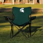 Logo Brands NCAA Michigan State Spartans Quad Chair, Unisex Adult Chair with One Cup Holder, Team Color, One Size