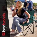 Logo Brands NCAA Michigan State Spartans Quad Chair, Unisex Adult Chair with One Cup Holder, Team Color, One Size