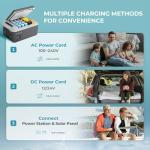 EUHOMY 12 Volt Refrigerator, 12 Quart (10L) Compressor Electric Cooler APP Control, Car Fridge 12/24V DC & 120-240V AC, Car Refrigerator -4℉~68℉, Portable Freezer for RV, Travel, Camping