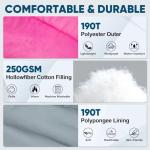 PTEROMY Sleeping Bags for Adults, Lightweight and Machine Washable, Water Resistant Backpacking Camping Sleeping Bag for Warm Cold Weather, Camping Essentials for Hiking Outdoor Travel (Pink)