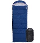Tough Outdoors Extra Large Sleeping Bag - Adult Sleeping Bag Camping & Backpacking - 3-Season Fall, Spring, Summer Sleeping Bag - Lightweight Waterproof Compact Sleeping Bag w/Compression Sack