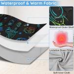 FIOBEE Kids Sleeping Bag for Girls Boys 3 Season Warm & Cool Weather 41-60.8℉ Camping Sleeping Bags with Backpacking Bag for Traveling Hiking Indoor Outdoor Camping Essentials Gear, Black Space