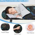 FIOBEE Kids Sleeping Bag for Girls Boys 3 Season Warm & Cool Weather 41-60.8℉ Camping Sleeping Bags with Backpacking Bag for Traveling Hiking Indoor Outdoor Camping Essentials Gear, Black Space