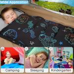 FIOBEE Kids Sleeping Bag for Girls Boys 3 Season Warm & Cool Weather 41-60.8℉ Camping Sleeping Bags with Backpacking Bag for Traveling Hiking Indoor Outdoor Camping Essentials Gear, Black Space