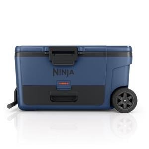 Ninja | Cooler | FrostVault 65QT Cooler with Wheels | Insulated with Temp Dry Storage Drawer | Keeps Ice Cold for Days | for The Beach, Camping, Picnics & More | Lakeshore Blue | FB265BL