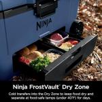 Ninja | Cooler | FrostVault 65QT Cooler with Wheels | Insulated with Temp Dry Storage Drawer | Keeps Ice Cold for Days | for The Beach, Camping, Picnics & More | Lakeshore Blue | FB265BL