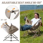 TIMBER RIDGE Hammock Camping Chair with Adjustable Backrest, Heavy Duty Folding Hammock Chair Supports 300lbs, Portable Hammock Chair for Camping, Travelling and Patio, Tan