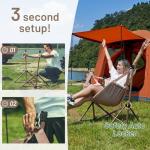 TIMBER RIDGE Hammock Camping Chair with Adjustable Backrest, Heavy Duty Folding Hammock Chair Supports 300lbs, Portable Hammock Chair for Camping, Travelling and Patio, Tan