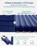 Hikenture Double Sleeping Pad,Extra Thick 3.75in Camping Mattress 2 Person,Queen Size Inflatable Air Mat,Lightweight and Compact,for Backpacking,Car Camping,Hiking,Tent,Cot(Navy Pumpsack)
