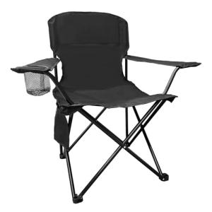 SAILARY Folding Camping Chair, 225lb Capacity, Includes Cup Holder & Side Storage Bag, 5.5lbs Portable for Beach, Camping, Sport,Black