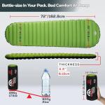 Gear Doctors ApolloAir 5.2 R-Value [17oz] Ultralight Insulated Inflatable Camping Sleeping Pad — Backpacking Sleeping Pad — Camping Mattress Compact Lightweight for Hiking—Air Mattress for Backpacking