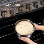 CAROTE 13pcs Tri-Ply Stainless Steel Cookware Set with Detachable Handle, Pots and Pans Set, Induction Kitchen Cooking Sets, RV/Camping Cookware, Oven Safe, Woodgrain Style