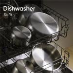 CAROTE 13pcs Tri-Ply Stainless Steel Cookware Set with Detachable Handle, Pots and Pans Set, Induction Kitchen Cooking Sets, RV/Camping Cookware, Oven Safe, Woodgrain Style