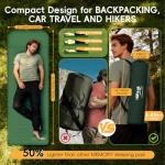 HiiPeak Memory Sleeping Pad, Compact Ultra-Thick Foam Sleeping Mats with Pillow for Camping, Easy Inflate&Deflate,9.5 R-Value Insulated Camping Mattress Pad for Car Travel Tent