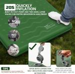 HiiPeak Memory Sleeping Pad, Compact Ultra-Thick Foam Sleeping Mats with Pillow for Camping, Easy Inflate&Deflate,9.5 R-Value Insulated Camping Mattress Pad for Car Travel Tent