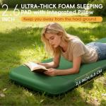 HiiPeak Memory Sleeping Pad, Compact Ultra-Thick Foam Sleeping Mats with Pillow for Camping, Easy Inflate&Deflate,9.5 R-Value Insulated Camping Mattress Pad for Car Travel Tent