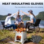 Portable Camping Wood Stove - DOYOXIGO Folding Wood Burning Stove Stainless Steel Camp Stove, Lightweight Backpacking Stove for Outdoor Hiking Camping Traveling Picnic BBQ