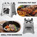 Portable Camping Wood Stove - DOYOXIGO Folding Wood Burning Stove Stainless Steel Camp Stove, Lightweight Backpacking Stove for Outdoor Hiking Camping Traveling Picnic BBQ