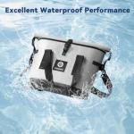 Vogano 40 Can Soft Cooler Bag - Insulated Leak-Proof Large Cooler Bag with Roll-Top Waterproof Seal | Portable Ice Chest for Camping, Beach, Travel, Picnics | 12HR Cold Retention (Gray)