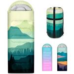 Sleeping Bags for Adults, 3 Seasons Warm & Cold Weather Waterproof Lightweight Backpacking Camping Sleeping Bag for Indoor Outdoor Camping Hiking Traveling, Camping Gear Equipment