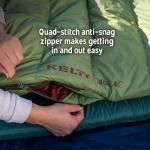 Kelty Cosmic 20 Down Mummy Sleeping Bag for Backpacking, Campers, 550 Fill Power, Recycled Fabrics with PFAS-Free DWR, Designed in Sunny Colorado, USA, 2024 Model (Regular)