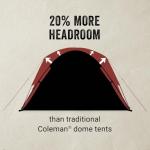Coleman Skydome 8-Person Camping Tent with Screen Room, Rock Grey