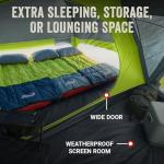 Coleman Skydome 8-Person Camping Tent with Screen Room, Rock Grey